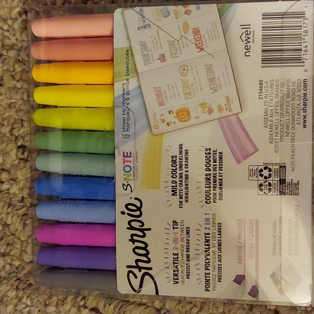 Sharpie S-Note Chisel Tip Markers Set - Picture 2 of 2